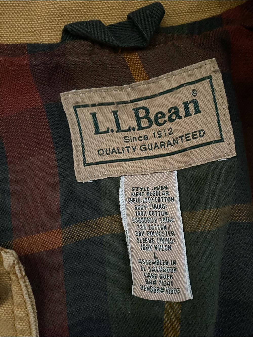 LL BEAN chore jacket - Picture 2 of 2